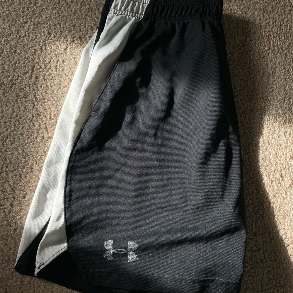 Under Armour Boy’s Athletic Shorts in Black and White